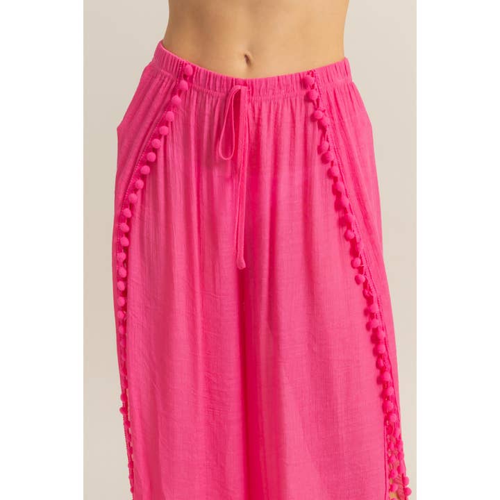 HYFVE - Wholesale Swim Cover Up - Women's - HF25A759-High-Waist Tulip Hem Coverup Flowy Pants