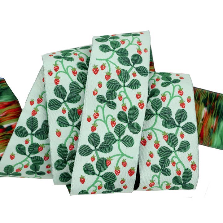 Renaissance Ribbons - Wholesale Ribbon - Gift Wrapping - Love Letter - Strawberry 1-1/2" - by Lizzy House - 15 Yard Spool1