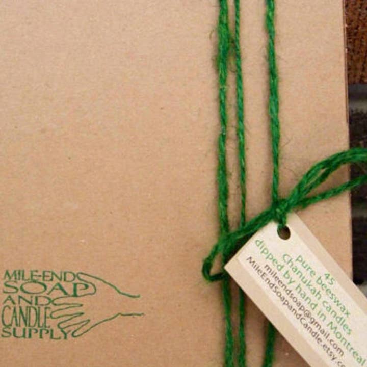 Mile-End Soap & Candle Supply - Wholesale Tapered Candle/Candlestick - Beeswax Chanukah Candles *Jewish Holiday Gift*