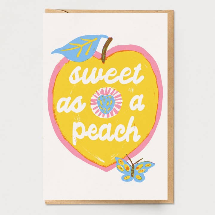 Dolce come una pesca - Biglietto d'amore per la vendita all'ingrosso da parte di Ingrid Press