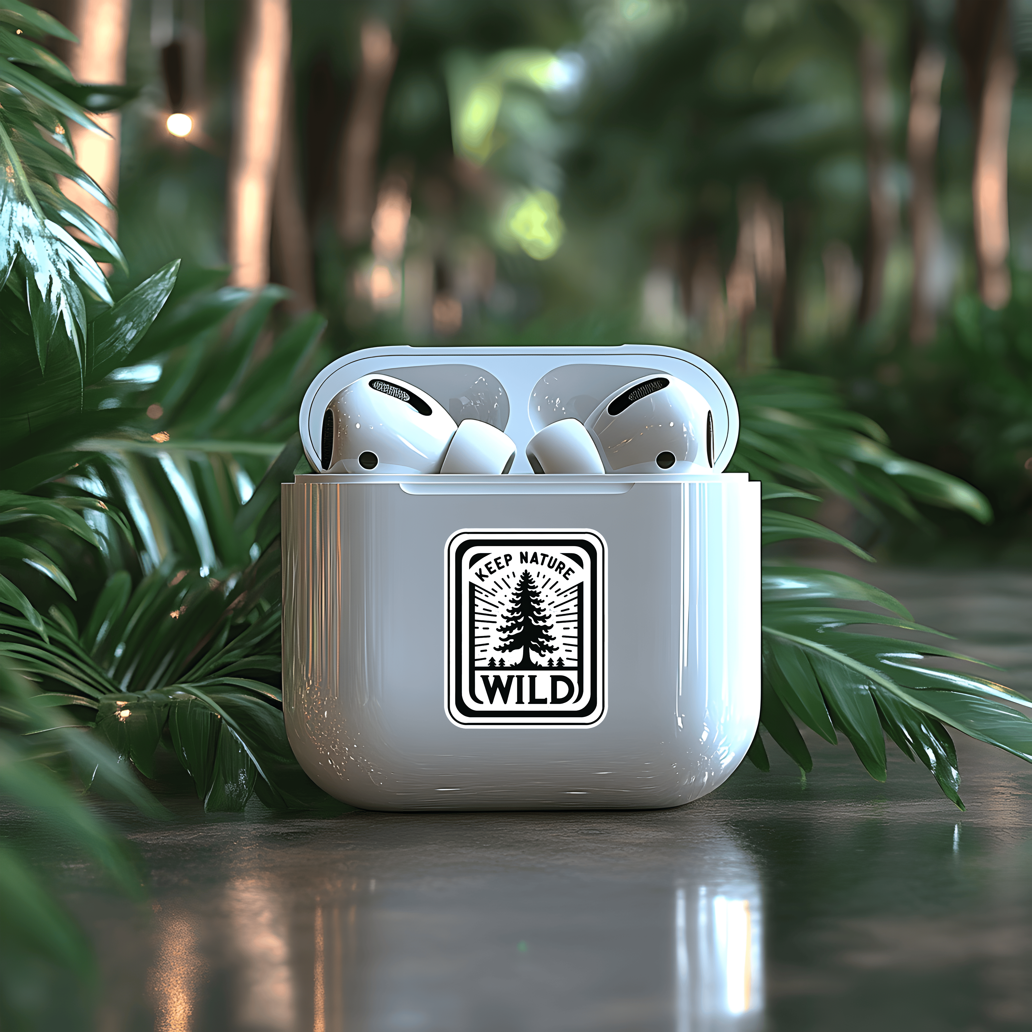 Sticker Atlas - Wholesale Sticker - Keep Nature Wild Blk And White Sticker2