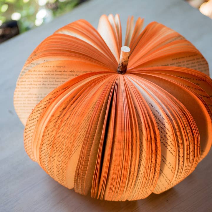 Root To Vine - Wholesale Decorative tabletop object - Book Pumpkin Fall Decor- Thanksgiving Halloween Hosting Gift1