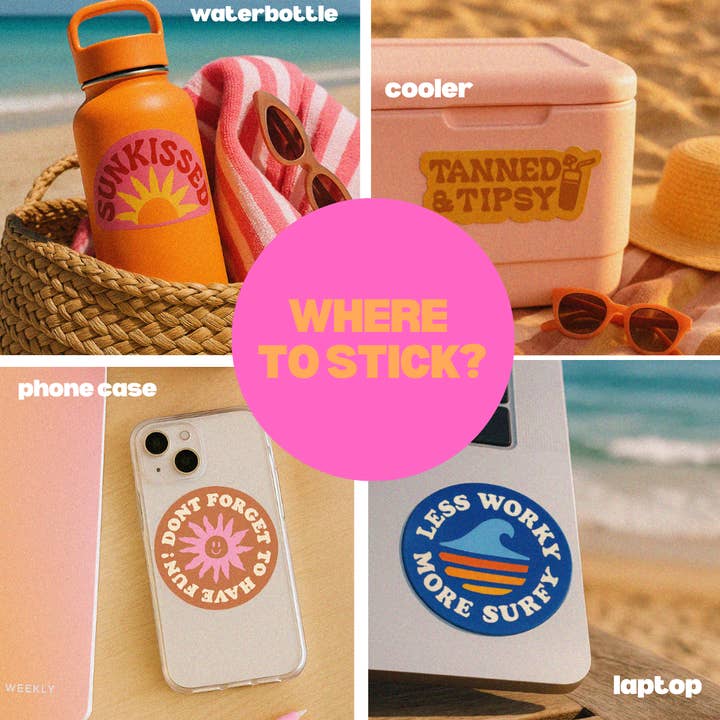 Daydream Prints - Wholesale Sticker - Mentally at the Beach | Ocean Vinyl Sticker for Laptops 4"