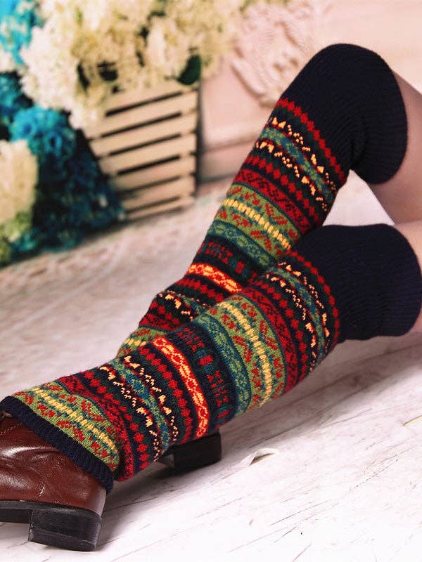 liqubit - Wholesale Socks - Women's - Bohemia Knitting Over Knee-high Stocking4
