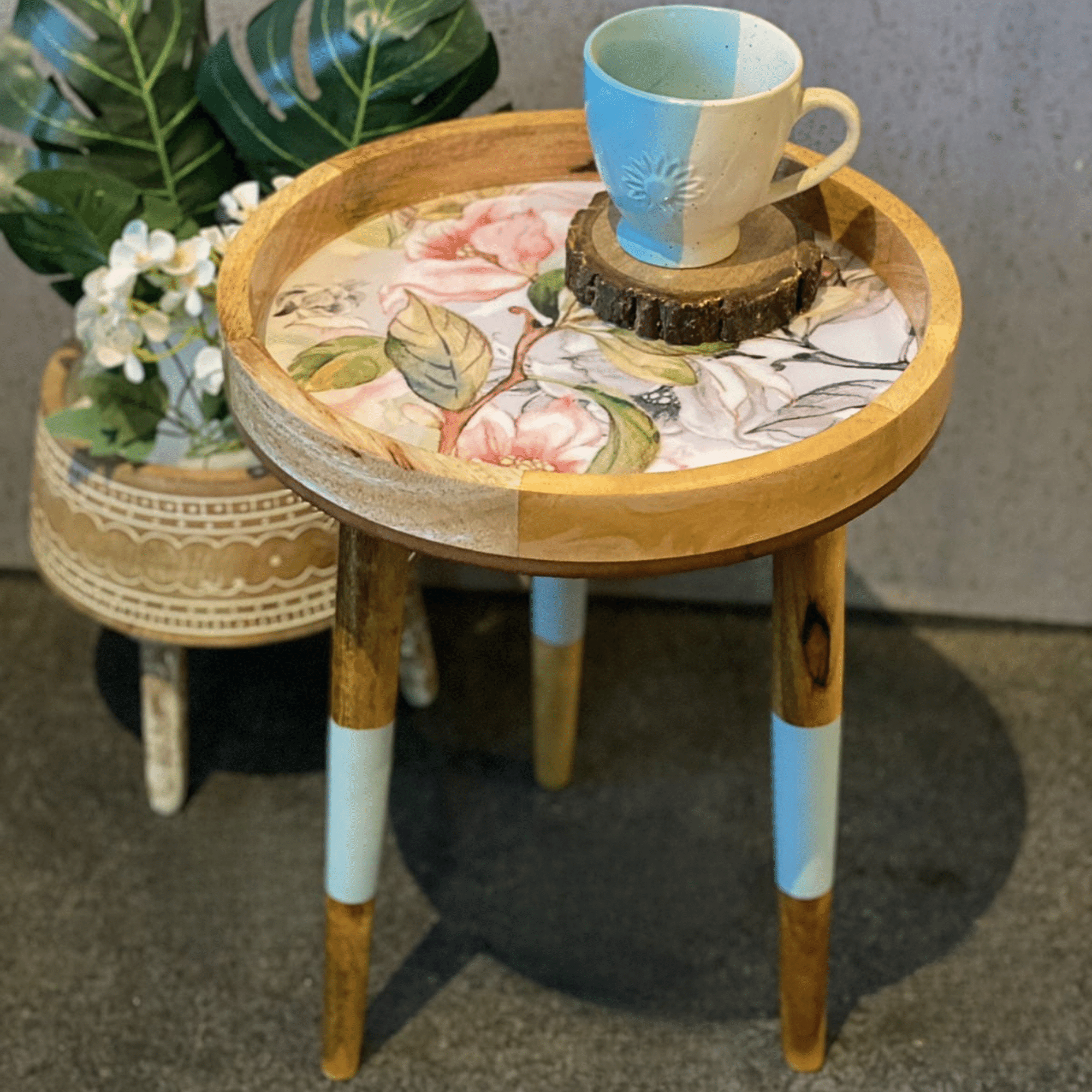 Hartsmede - Wholesale Side Table - Handmade Side Table Removable Legs Hummingbird Tray Table9