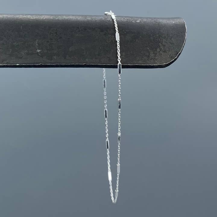 Zierliches Silber-Bar-Gliederfußkettchen für den Großhandel von Something Silver