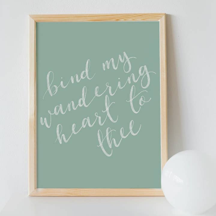 Impressão Cristã, Letras de Hinos, Verde Menta, Vem Fonte de Toda Bênção por atacado de And Hope Designs - Cards, Stickers & Stationery