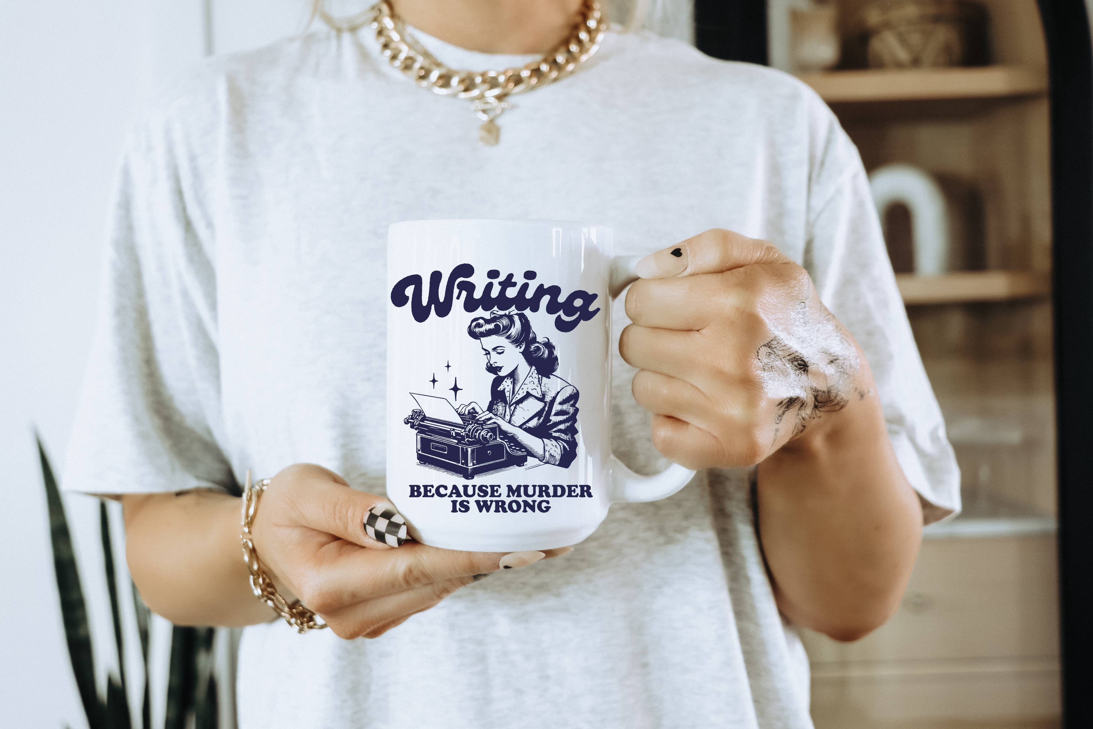 Ace the Pitmatian Co - Venta al por mayor Taza - Taza de café Writing1