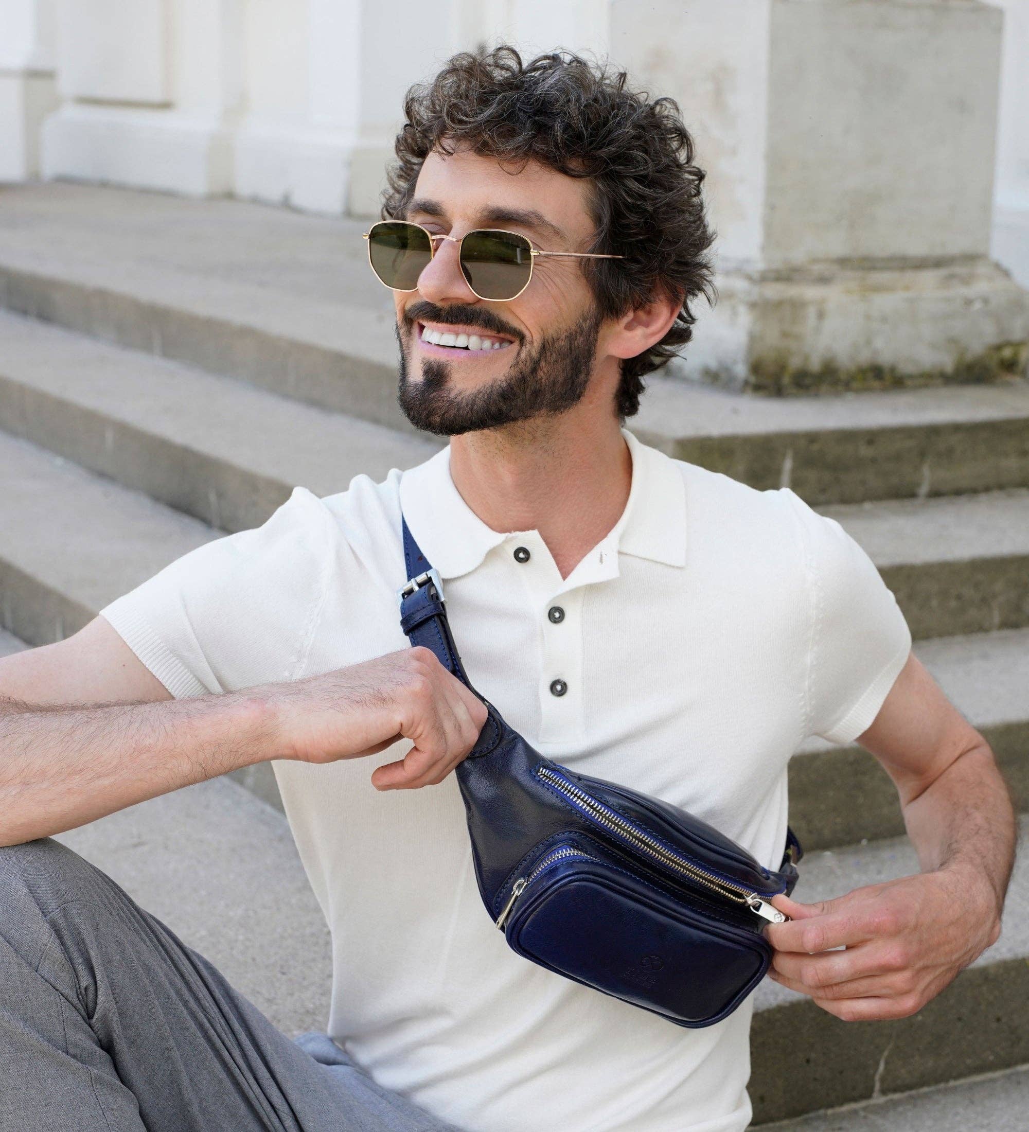 Time Resistance - Wholesale Belt Bag - Unisex - Leather Sling Bag Belly Bag - Independent People33