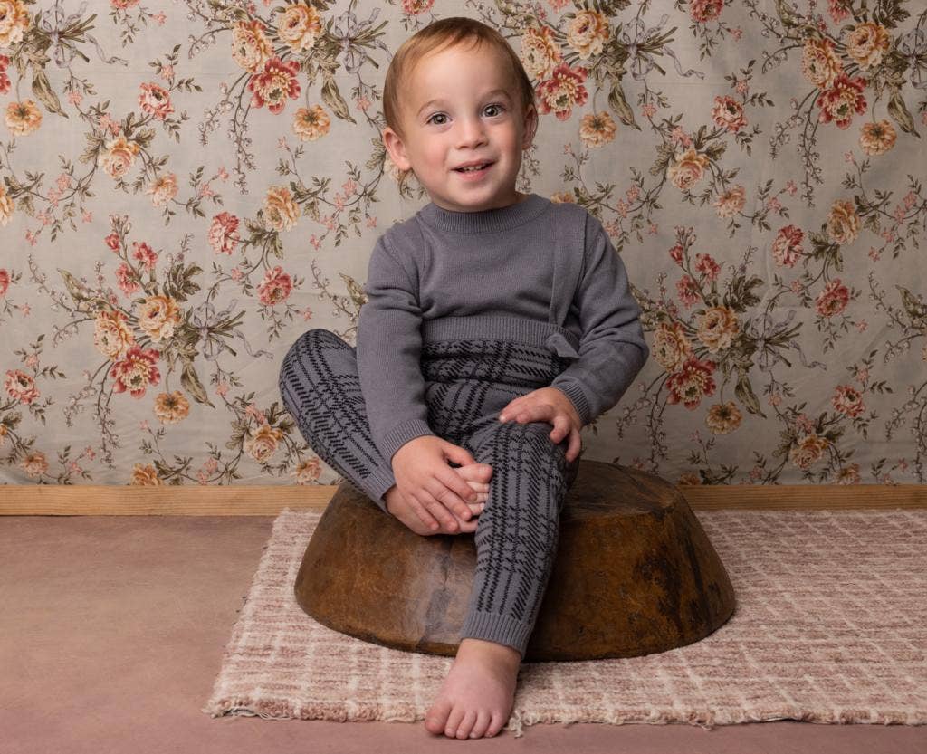 Tricot Bebe - Wholesale Jumpsuit - Baby - Plaid Knit Romper2