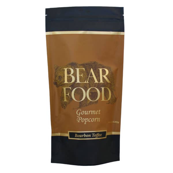 Bourbon Toffee Gourmet Popcorn for wholesale by Bear Food