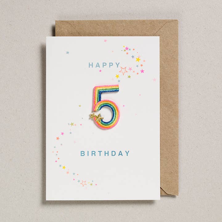 Rainbow Age Patch - Pack of 6 - Age 5 for wholesale by Petra Boase Ltd (US Duties Paid)