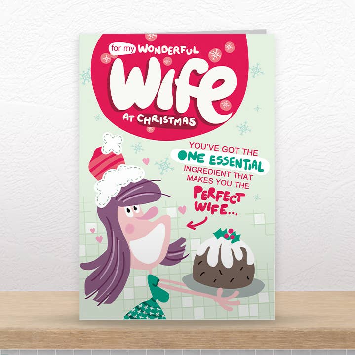 Voor Mijn Geweldige Vrouw Met Kerstmis Grappige Kerstkaart voor wholesale door Quitting Hollywood