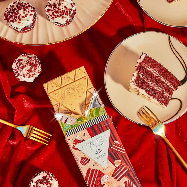 Compartes Chocolate - Wholesale Chocolate Bar - RED VELVET Cake Chocolate Bar