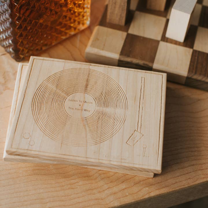 Turntable Coasters for wholesale by Deep Cut