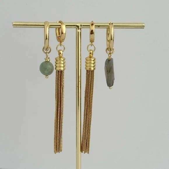 Tramps+Thieves - Wholesale Huggie Earrings - Little Fringe Huggie Hoop Earrings 2