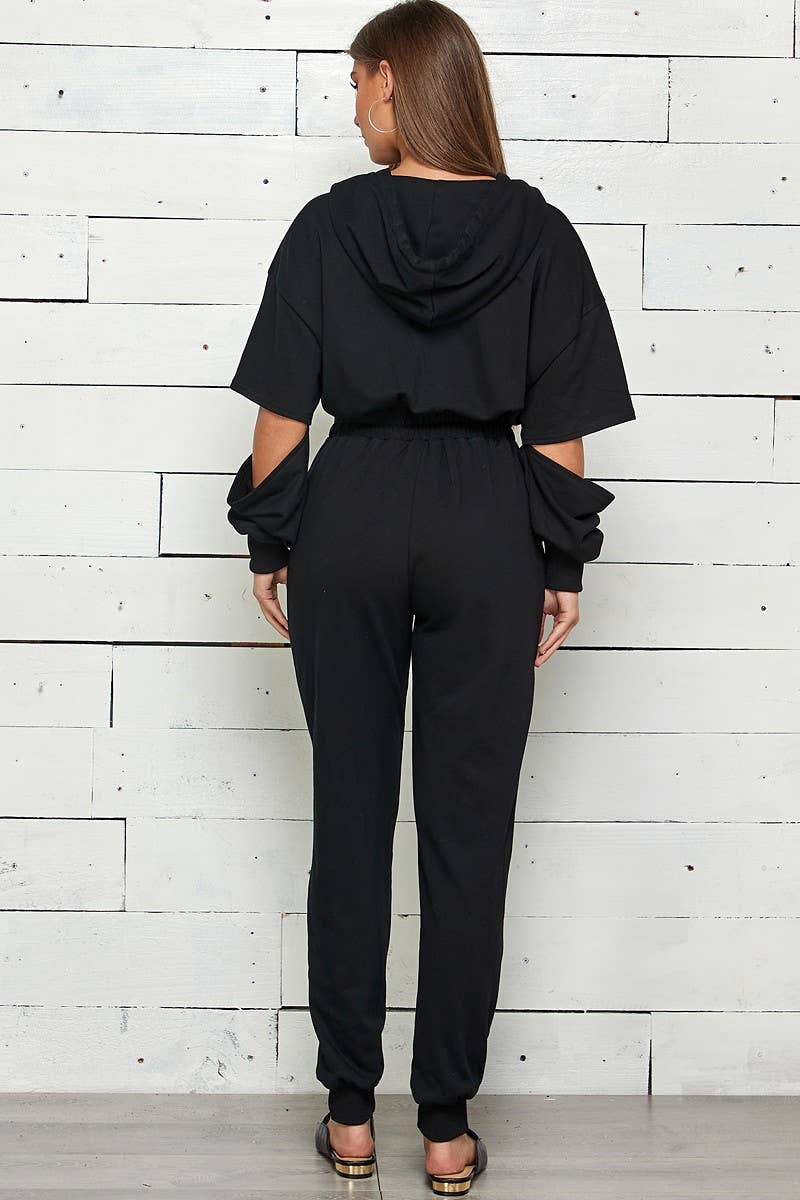 Shop Michella – Großhandel Jumpsuit – Damen – FRENCH TERRY OVERALL MIT KAPUZE UND REISSVERSCHLUSS15