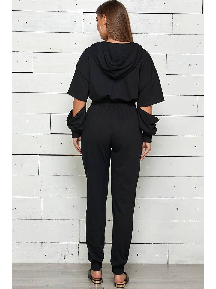 Shop Michella – Großhandel Jumpsuit – Damen – FRENCH TERRY OVERALL MIT KAPUZE UND REISSVERSCHLUSS15