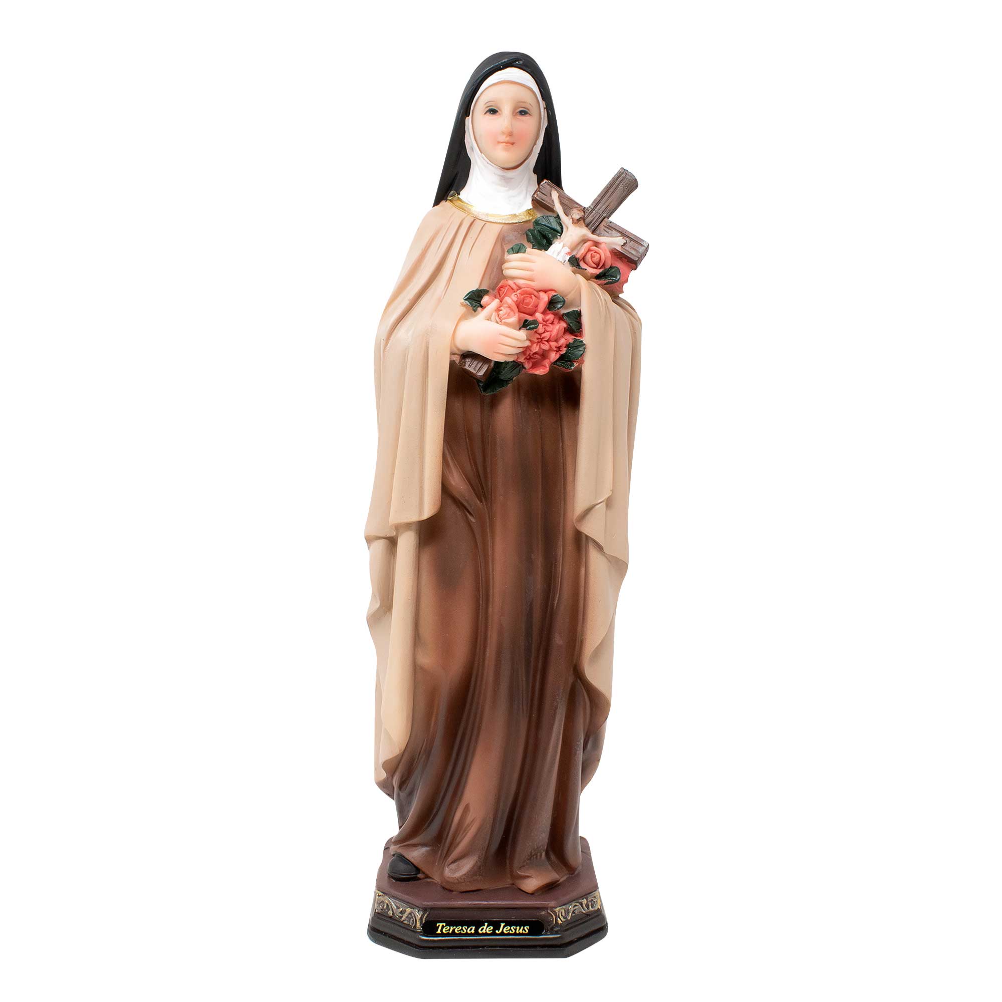 mrcjsales - Wholesale Sculpture - MrcjSales - Teresa of Jesus Resin Statue | Multiple Sizes for Church & Home | Durable & Realistic | Spanish Name | Ideal for Decor, Gifts, Prayers0