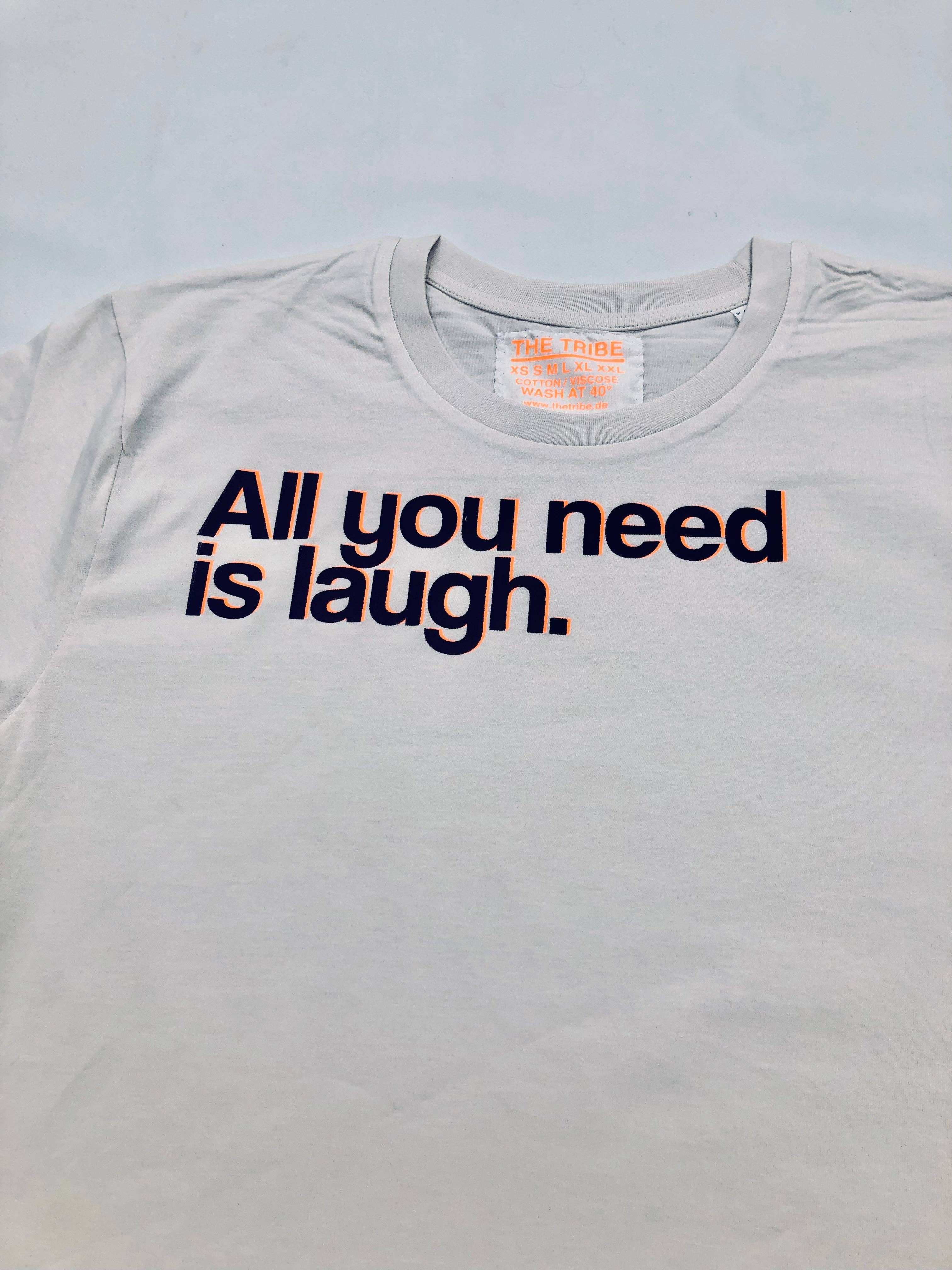 THE TRIBE BERLIN - Wholesale Screen Printed T-Shirt - Unisex - Laugh Neon Tee1