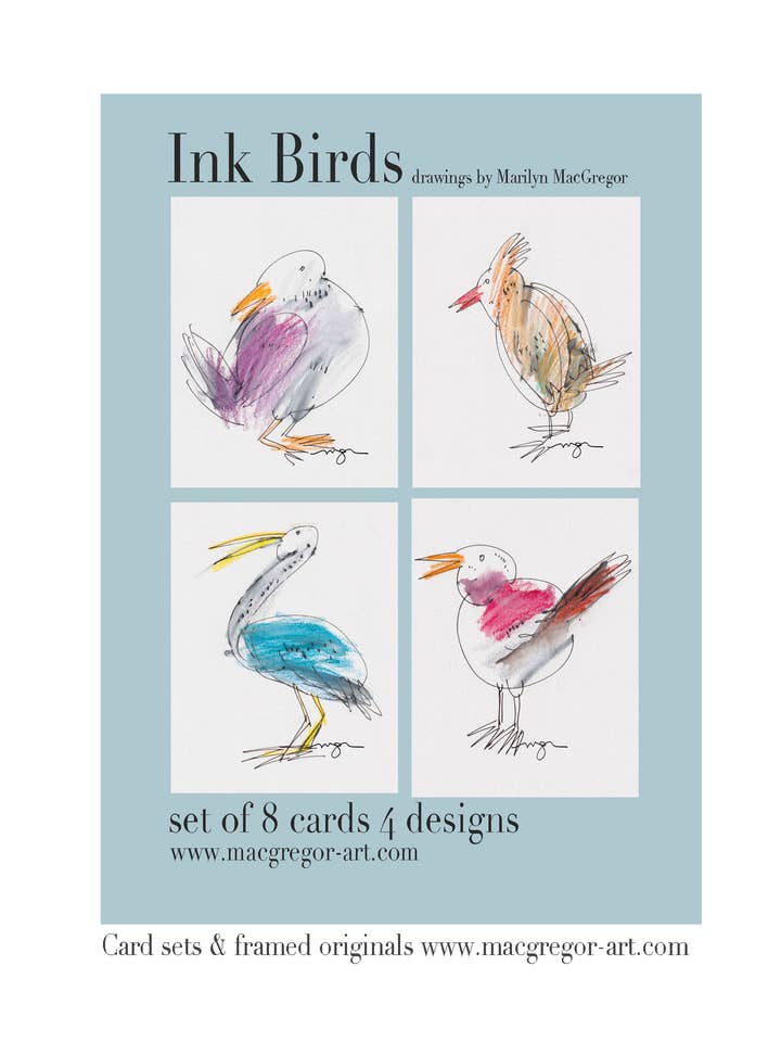Jeu de cartes Ink Birds Sarcelle mixte pour la vente par MACGREGOR-ART