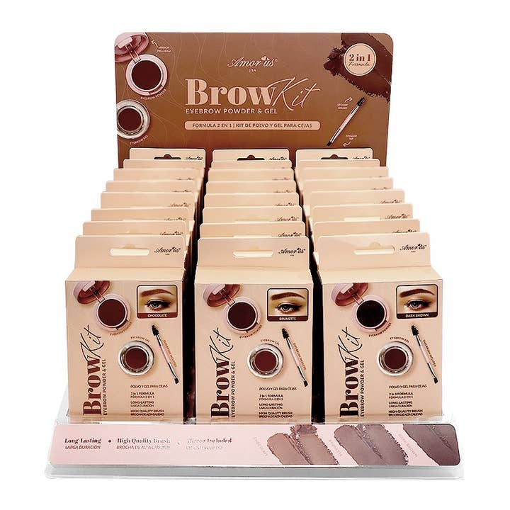 PINEAPPLE Beauty – wholesale Eyebrow pencil/filler – AMORUS CO-BROWKD Brow Kit Eyebrow Powder & Gel - 24 pcs