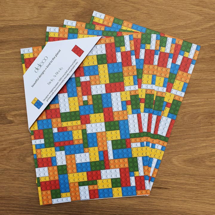 deleco – wholesale Omslagspapper – Lego-presentpapper • Återvinningsbart omslagspapper3