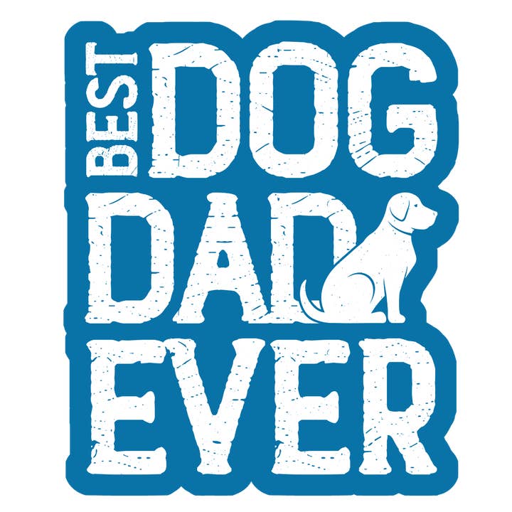Beste hondenpapa ooit sticker (blauw) voor wholesale door Stick to it creations