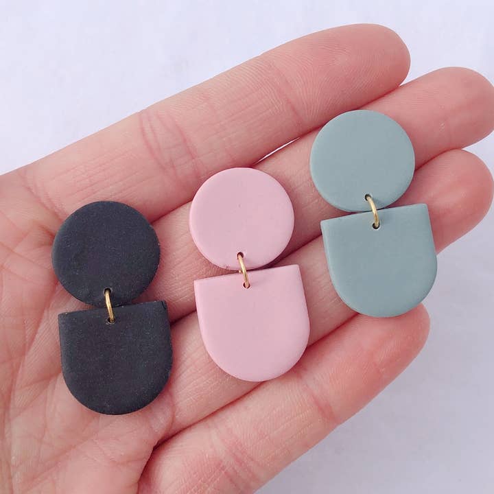 LOLA Statement Dangle Polymer Clay Earrings for wholesale by Honey Dijon
