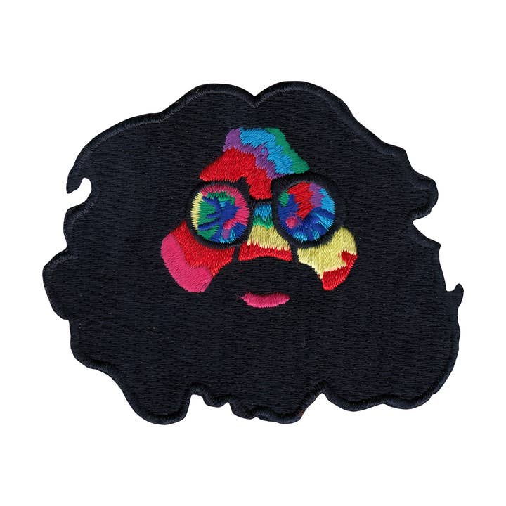 Patch - Jerry Garcia - Tie Dye Face - 1960s Rock Music Band for wholesale by Square Deal Recordings & Supplies
