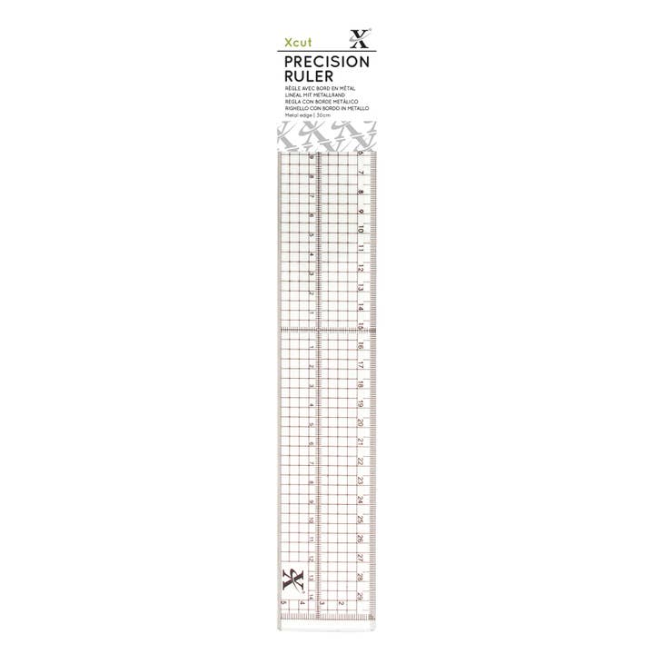 West Design Products – wholesale Ruler – Xcut 12" 30cm Precision Steel Ruler, Metal Edge Inlay