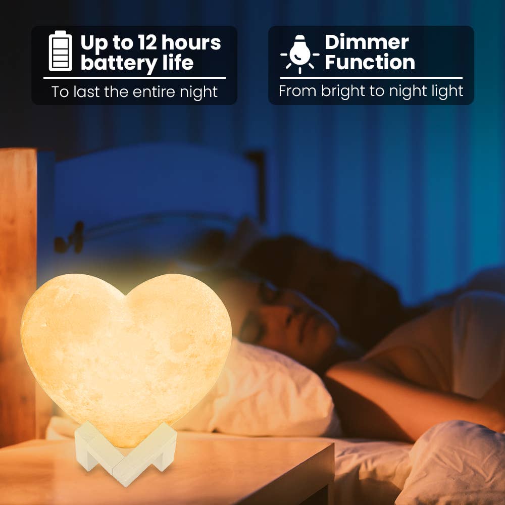 CanvasChamp - Wholesale Accent/Desk Lamp - Custom 3D Photo Heart Moon Lamp - Night Light8