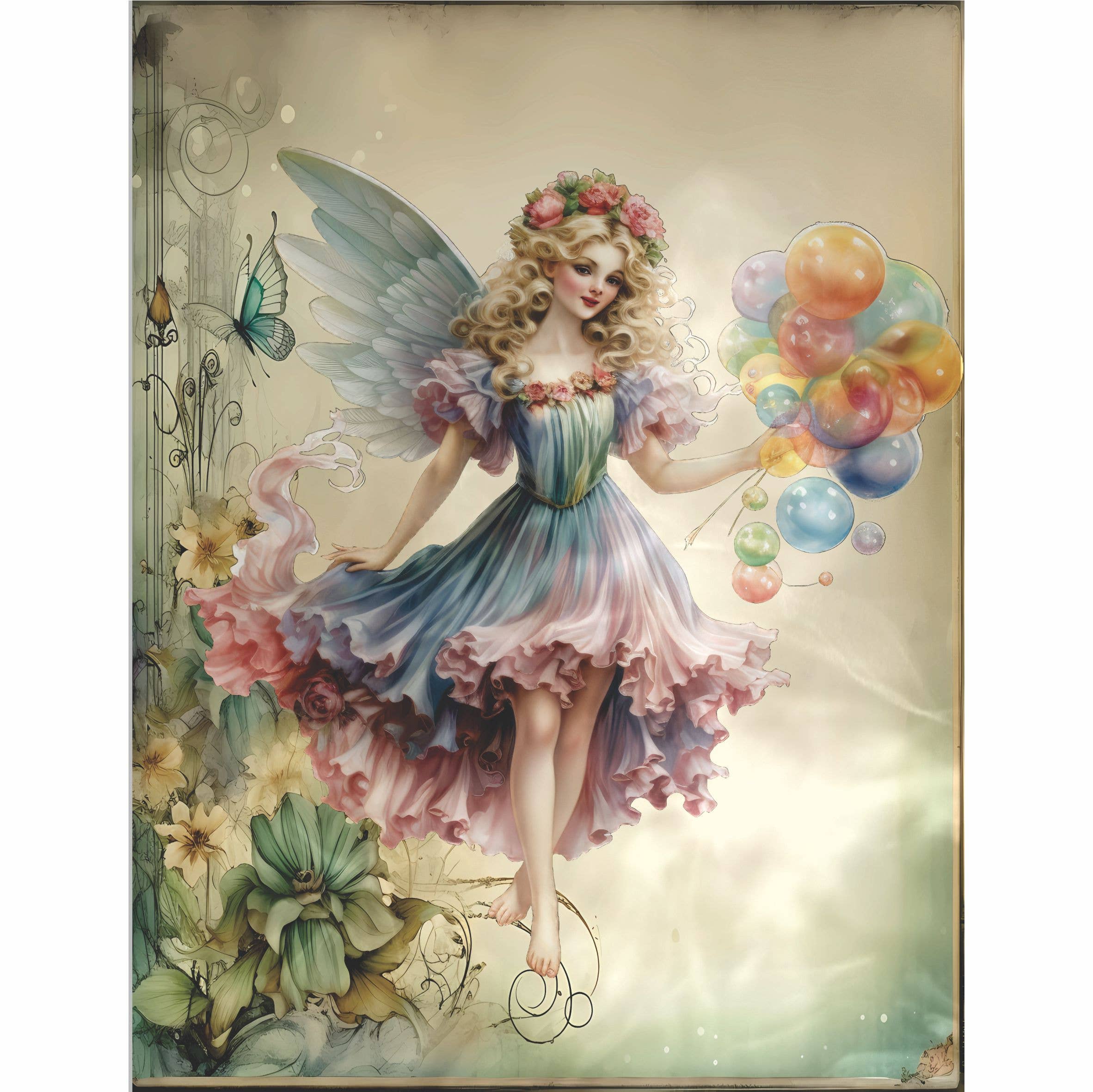 Craft Kreatively - Wholesale Craft Supplies - Vintage Fairies Decoupage Rice Paper - A4 - 6pc – for Crafts6