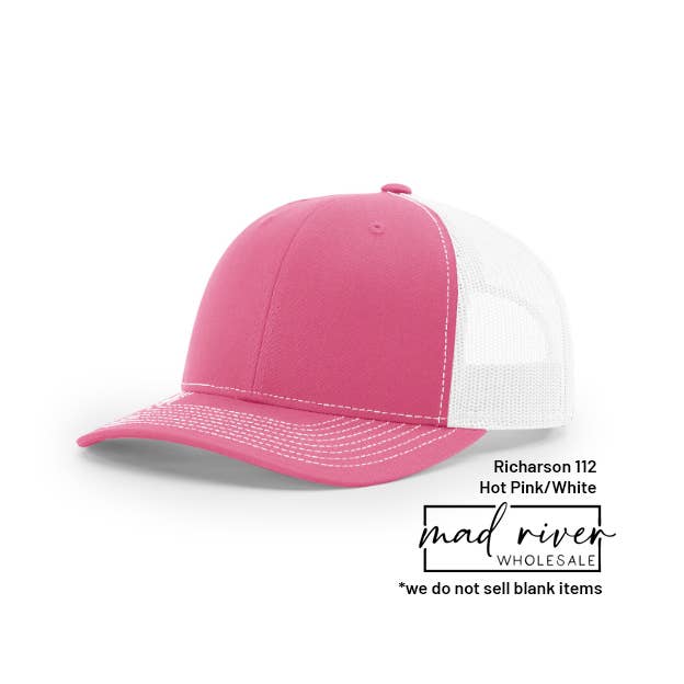 Mad River – Engroshandel Trucker hat - Unisex – Richardson 112 Trucker Hat m/Custom Round Kunstlæder Patch22