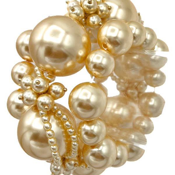 Andrea Bijoux - Wholesale Beaded Bracelet - Chunky Pearl Mix Statement Bracelet1