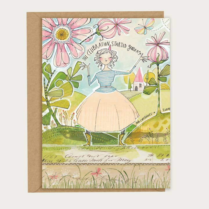 La célébration a commencé il y a des années Carte d'anniversaire joyeux anniversaire pour la vente par Madison Park Greetings