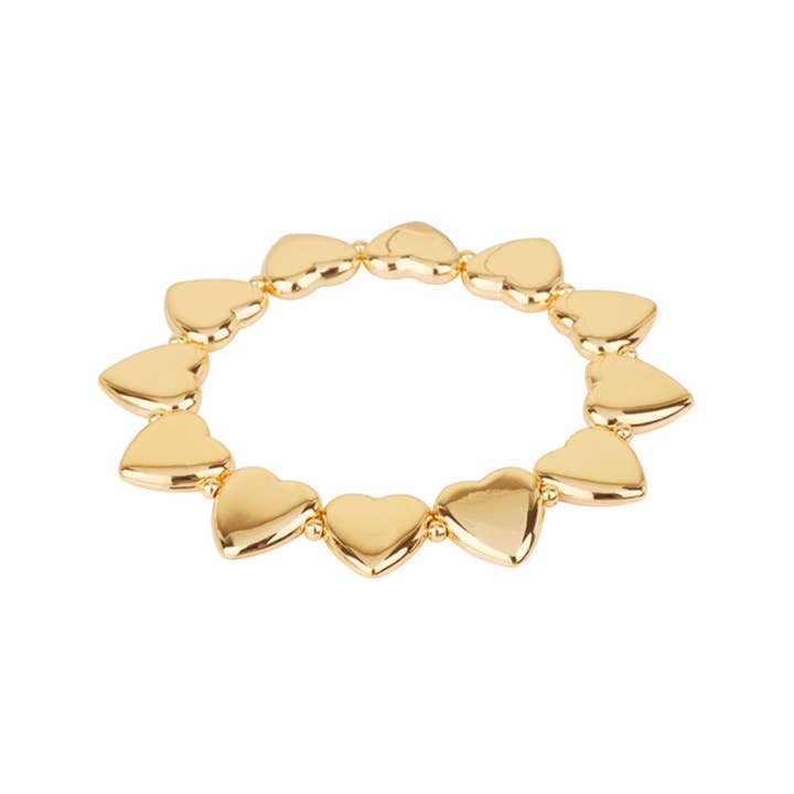 Ellison+Young - Wholesale Charm/Dangle Bracelet - Oh Lovely Hearts Stretch Bracelet