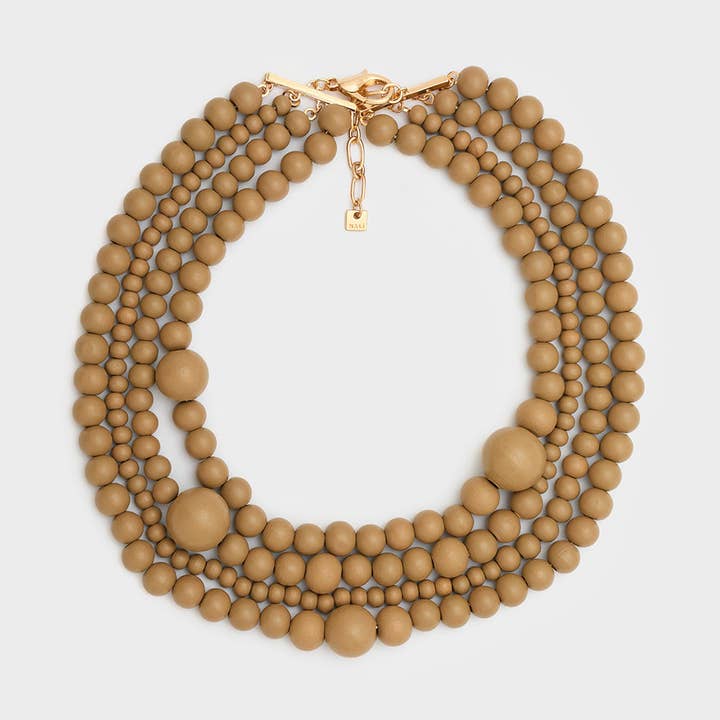 COLLIER UMA AVEC PERLES EN BOIS MUD - N64 pour la vente par NALI'