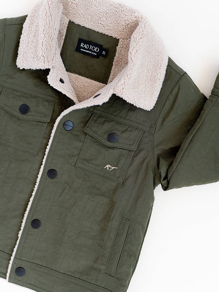 Rad Toddler Co. - Wholesale Jacket - Kids - EZRA WATER RESISTANT JACKET - OLIVE3