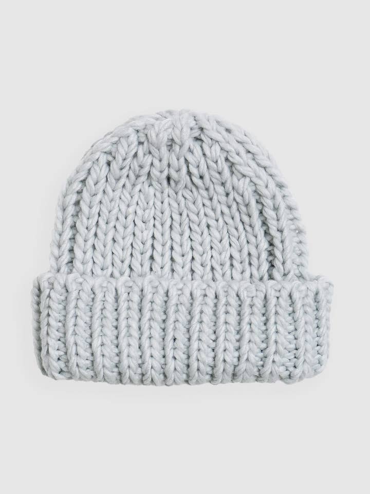 Winter's Kiss Beanie - Light Grey for wholesale by belle & bloom