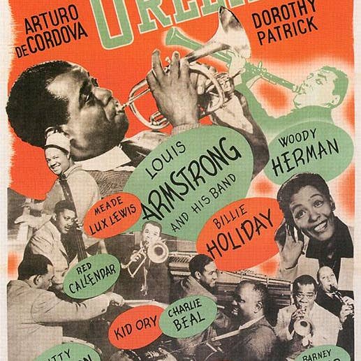 Affiche d'art AP-301 pour le jazz de la Nouvelle-Orléans pour la vente par Found Image Press