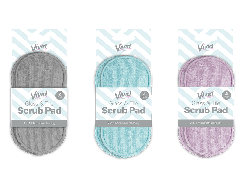 LMT-UK – wholesale Cleaning sponge – Glass & Tile Scrub Pad Buddy 2pk - 50562838636223