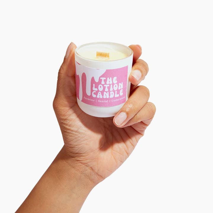 The Lotion Candle - Wholesale Jar/Filled Candle - Jasmine Santal Cedarwood Lotion Candle