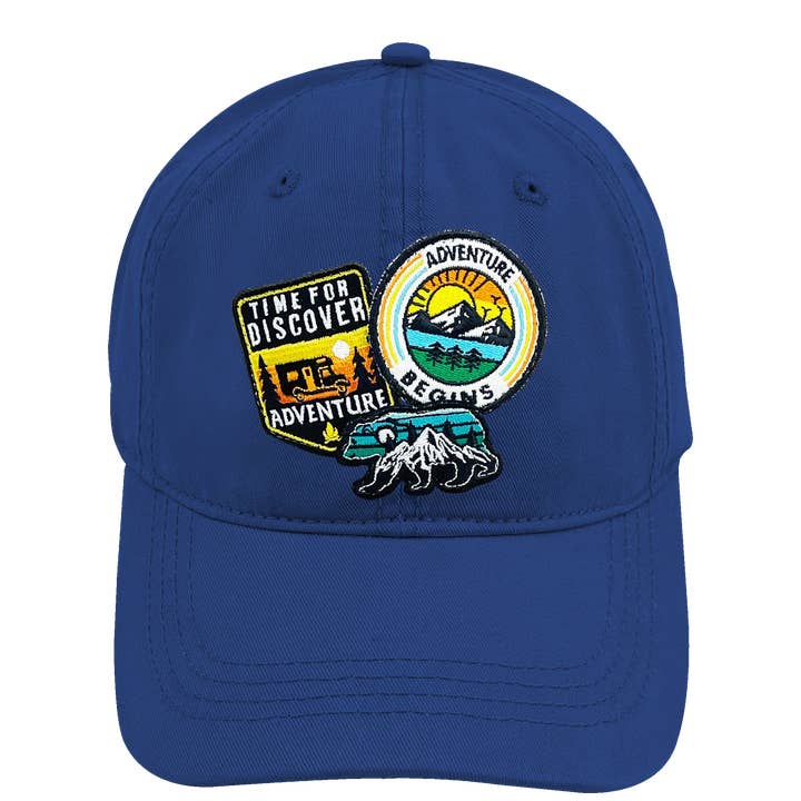 Bjergeventyr Opdagelse broderet patch baseballkasket for engroshandel hos Northern Icons Creations INC