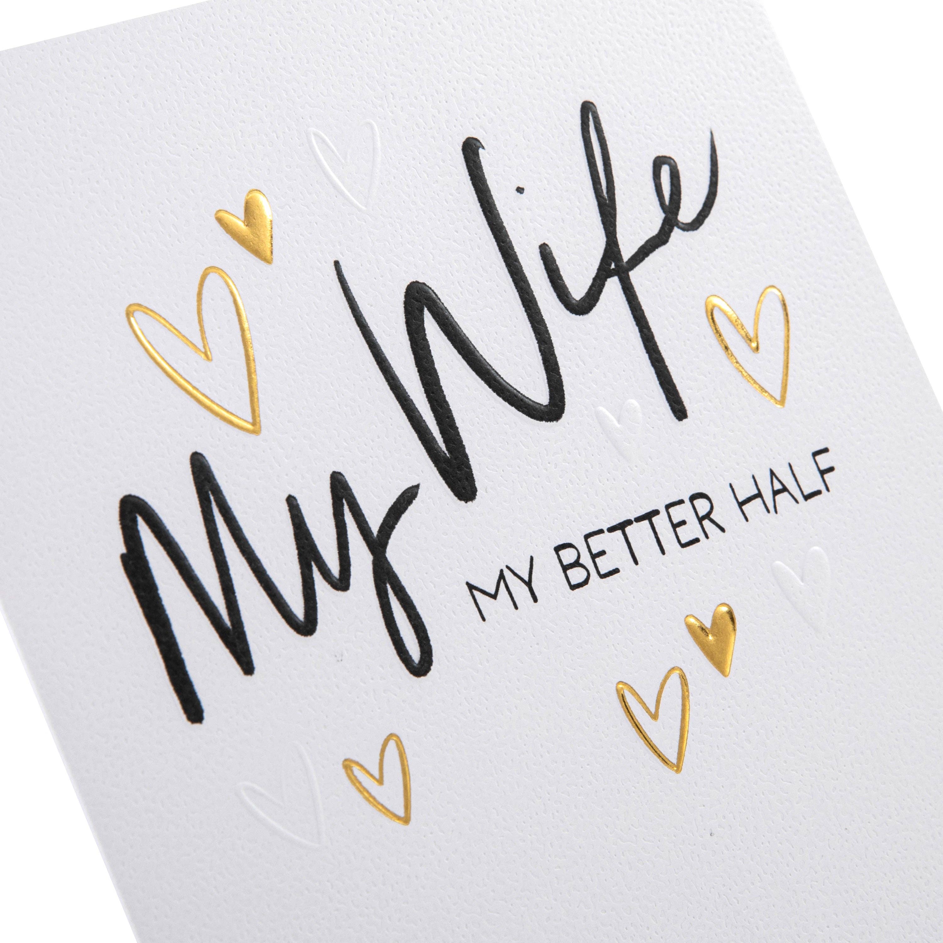 Hallmark - Wholesale Birthday Card - Birthday Card for Wife - Inkwave Typography Design4