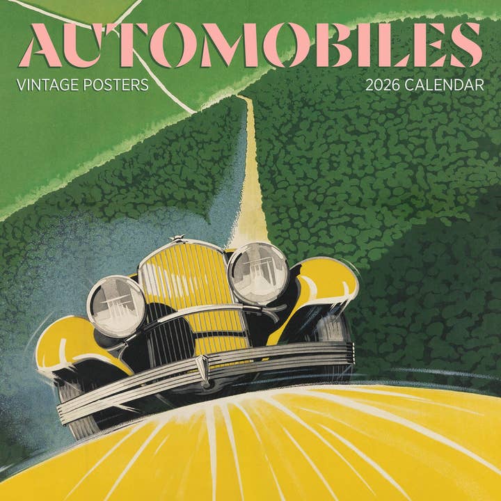 Pomegranate – wholesale Calendar – Automobiles: Vintage Posters 2026 Wall Calendar