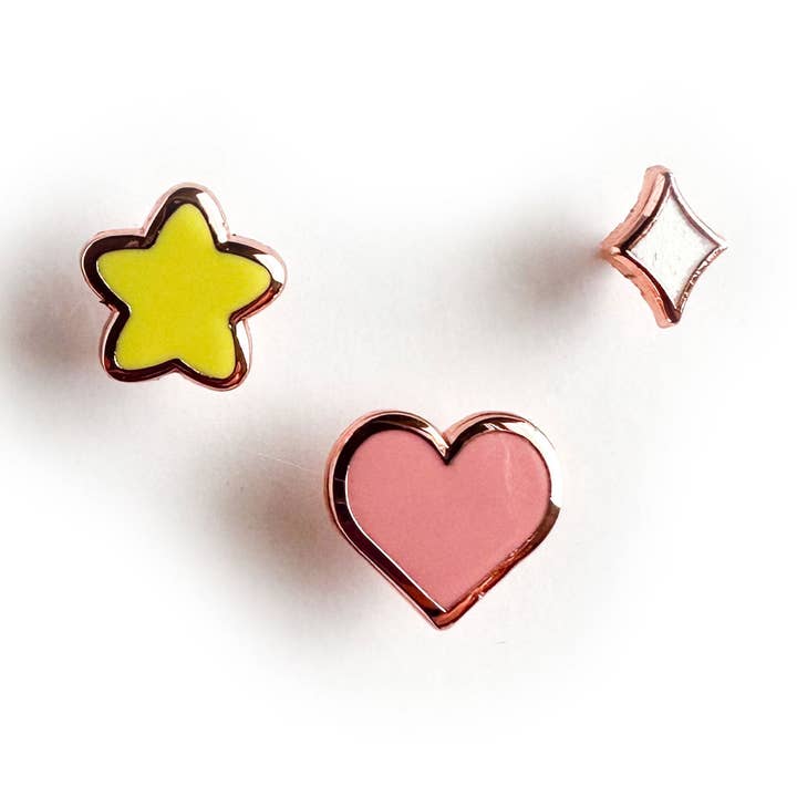 Cute Filler Mini Enamel Pin Pack for wholesale by Kitty With A Cupcake