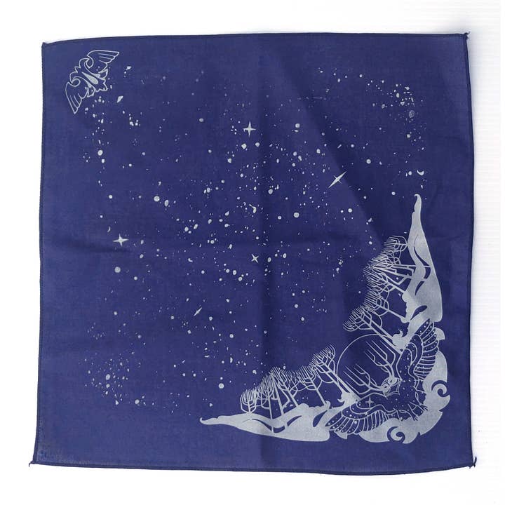 Winter Solstice Handkerchief for wholesale by Dancing Heron