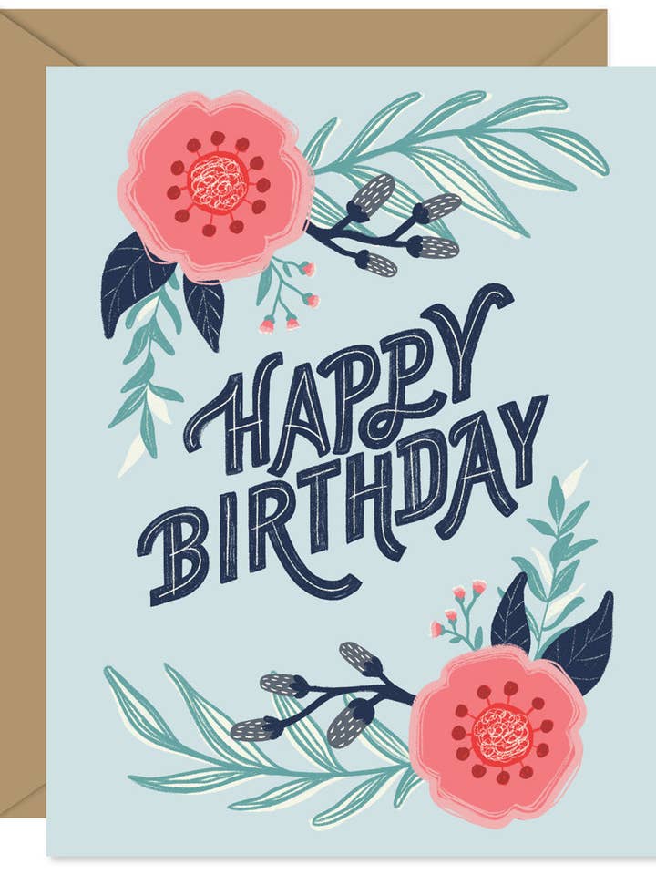 Modernt blommig födelsedagskort för wholesale av Hello Sweetie
