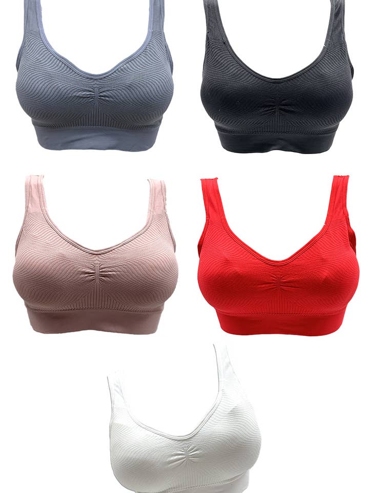 Assorted Super comfort bra with plunge collar/V32045 for wholesale on Faire